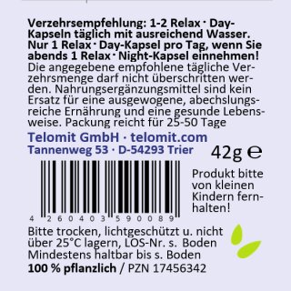 telomit® Relax · Day - Capsules according to Dr. Probst