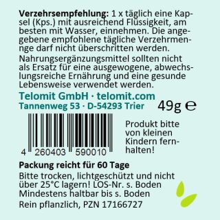 telomit® Cápsulas de algas orgánicas - 3 paquetes, usted ahorra 10 &euro;
