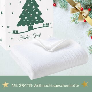 Dusch-/Saunatuch "Spa" - WEISS - mit GRATIS-Weihnachtstüte