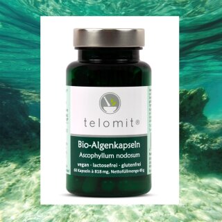 telomit® Cápsulas de algas de origen biológico-orgánico según el Dr. Probst