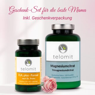 GESCHENK für Mama "D3K2-Booster" - mit GRATIS Geschenktüte + 3 € gespart!